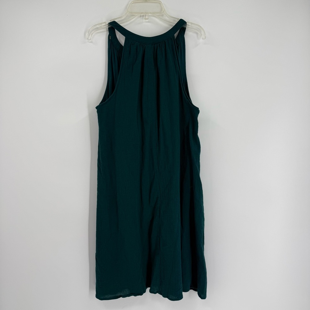 Garnet Hill Dress Womens Size Small Green Gauze Sleeveless Shift Casual Basic - Picture 8 of 10